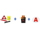 Pack sécurité jeunes conducteurs HTC EQUIPEMENTS-1 gilet de sécurité + 1 triangle + 1 transmetteur FM + 1 disque électrostatique A