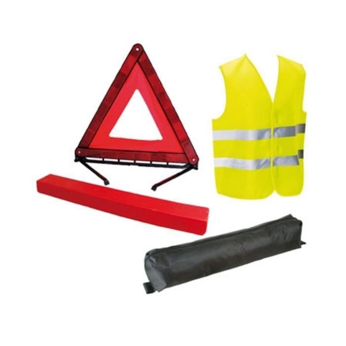 Pack sécurité - HTC EQUIPEMENT - Jeunes conducteurs -  1 gilet de sécurité + 1 triangle, 1 transmetteur fm, 1 disque électrostatique