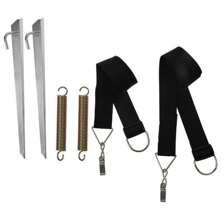 Pack départ au camping 3 pcs- HTC EQUIPEMENT - Incluant : 1 housse pour 2 vélos, sangle anti tempete, adaptateur remorque 13 vers 7