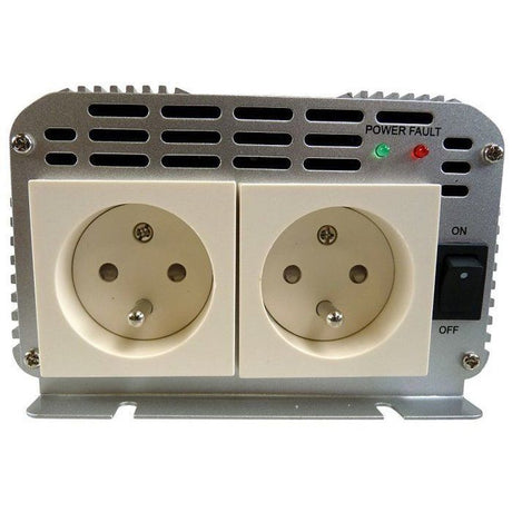 Convertisseur de tension - HTC TECHNIC - 12V/220 V - Puissance 1000 W - Avec 2 prises secteur