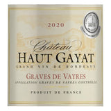 Château Haut Gayat 2019 Graves de Vayres - Vin rouge de Bordeaux