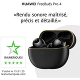 Ecouteurs sans fil - Huawei - FreeBuds Pro 4 - Noir