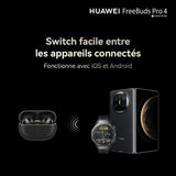 Ecouteurs sans fil - Huawei - FreeBuds Pro 4 - Noir