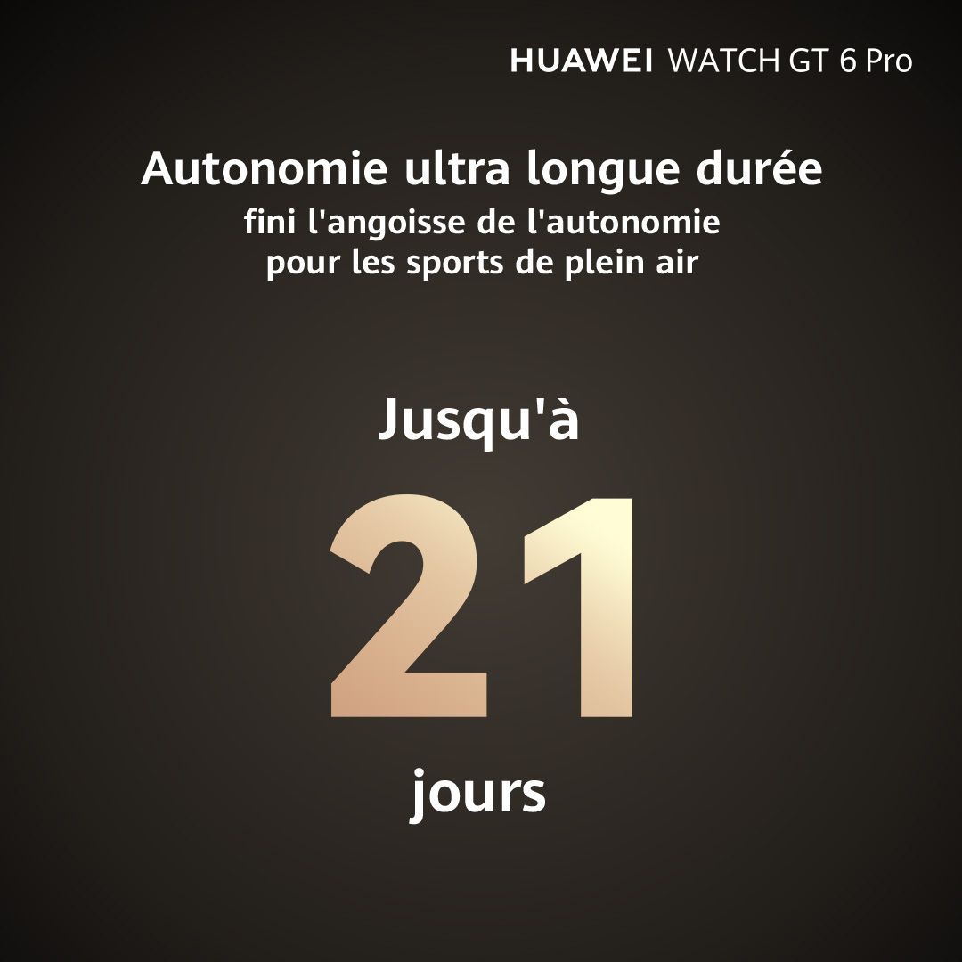 Montre connectée - HUAWEI - Watch GT6 PRO - 46 mm - Noir