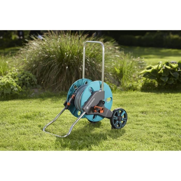 Dévidoir CleverRoll GARDENA taille M avec kit tuyau 25m - Adapté pour petit jardin - Garantie 5 ans