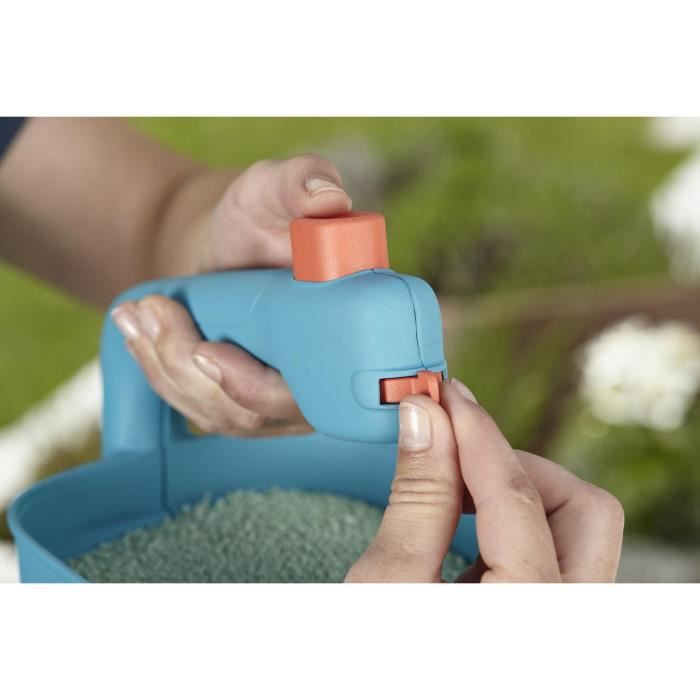 GARDENA Epandeur a main M  Capacité totale 1.8L  Surface 100m² max  Largeur d'épandage 4m  Poignée ergonomique  (431-20)