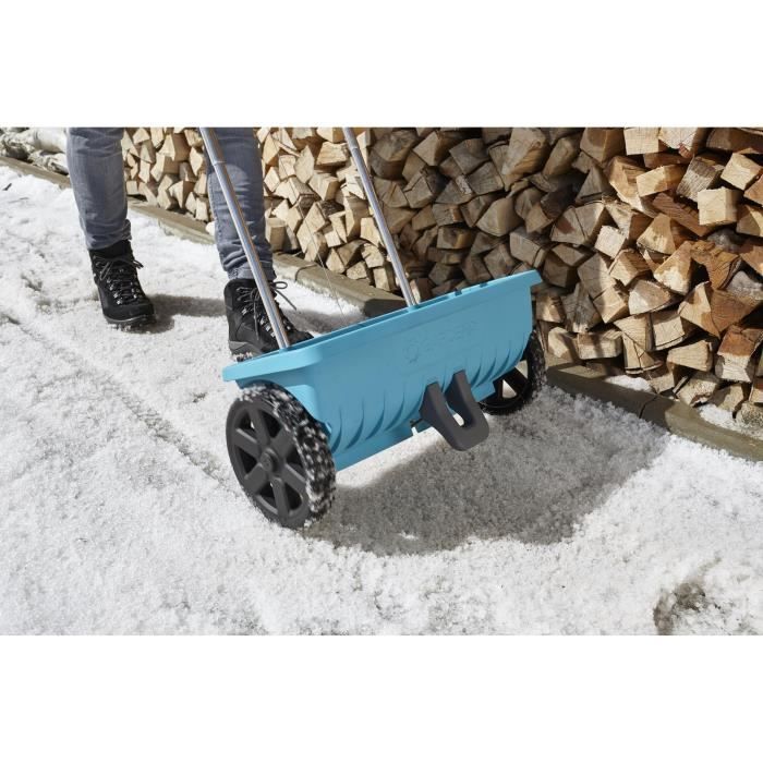 GARDENA Epandeur a engrais L sur roues – Capacité 12,5 L – Surface 400m˛ max – Largeur d'épandage 0.45m (432-20)