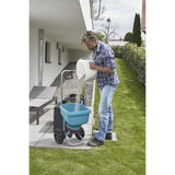 GARDENA Epandeur a engrais XL sur roues – Capacité 18L – Surface 800m˛ max – Largeur d'épandage 6m – Protection corrosion – (436-20)