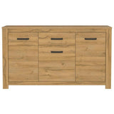 Buffet bas - DÈcor chene vieilli - Classique - HAVANNA - L 161 cm