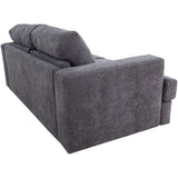 Canapé convertible express - 3 places - IGOR - Tissu gauffré - Gris souris - Matelas 15 cm - 211 x 107 x 90 cm - DUNLOPILLO