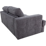 Canapé convertible express - 3 places - IGOR - Tissu gauffré - Gris souris - Matelas 15 cm - 231 x 107 x 90 cm
