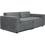 Canapé modulable - 3 places - IGOR - Tissu Gris anthracite - 198 x 94 x 70 cm
