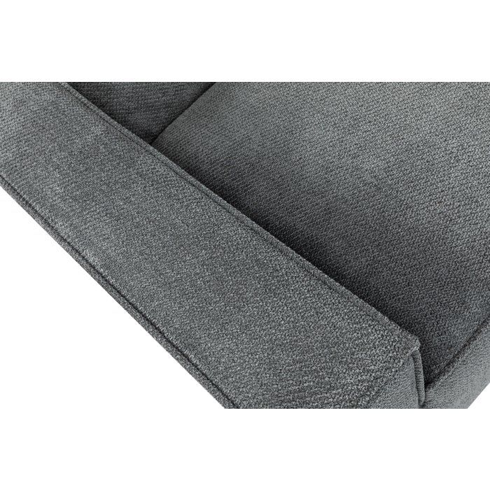 Canapé modulable - 3 places - IGOR - Tissu Gris anthracite - 198 x 94 x 70 cm