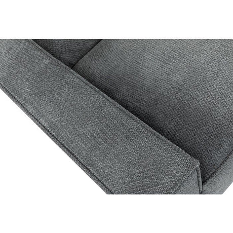 Canapé modulable - 3 places - IGOR - Tissu Gris anthracite - 198 x 94 x 70 cm