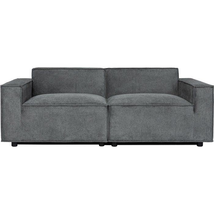 Canapé modulable - 3 places - IGOR - Tissu Gris anthracite - 198 x 94 x 70 cm