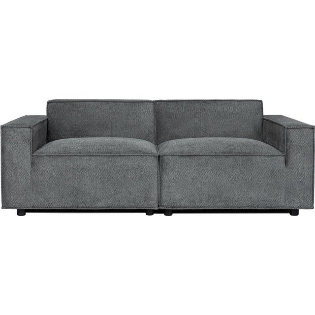 Canapé modulable - 3 places - IGOR - Tissu Gris anthracite - 198 x 94 x 70 cm