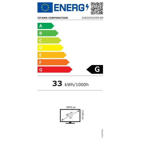 Ecran 32" Iiyama ProLite XUB3293UHSN-B5 4K Ultra HD (Noir)