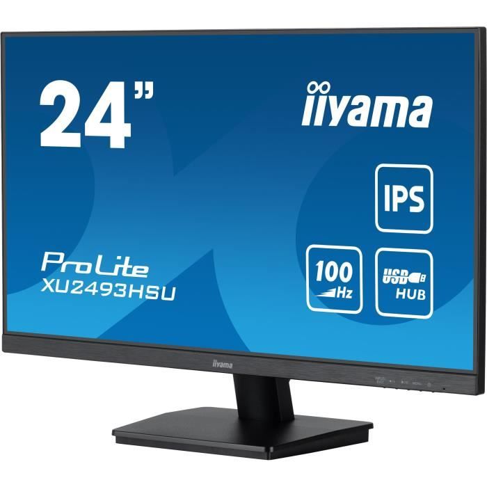 …cran PC - IIYAMA - ProLite XU2493HSU-B6 - 24 FHD - Dalle IPS - 100Hz - 1ms - HDMI/DP - Haut-parleurs - Noir mat