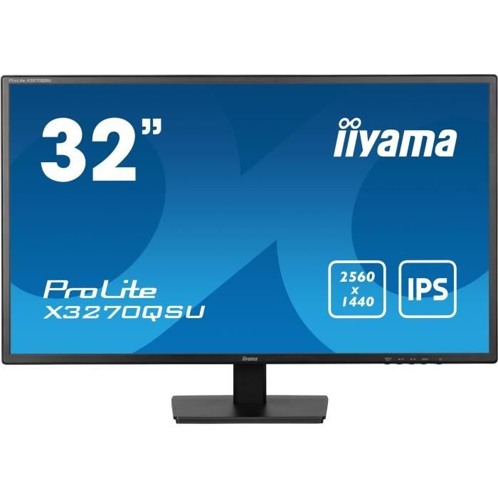 Ecran PC - IIYAMA - 32 - QHD - 100Hz - Dalle IPS - 3ms - X3270QSU-B1