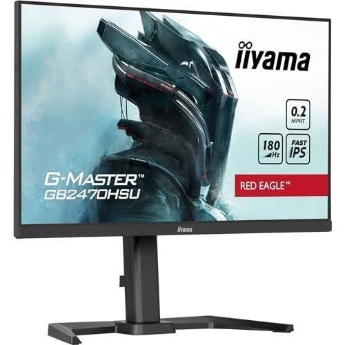 Ecran PC Gamer - IIYAMA - 24 - FHD - 180Hz - Dalle Fast IPS - 0,2ms -  Ajustable en hauteur - GB2470HSU-B6