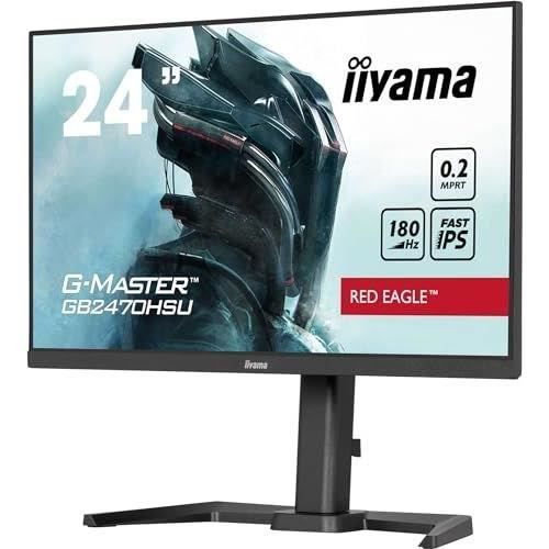 Ecran PC Gamer - IIYAMA - 24 - FHD - 180Hz - Dalle Fast IPS - 0,2ms -  Ajustable en hauteur - GB2470HSU-B6