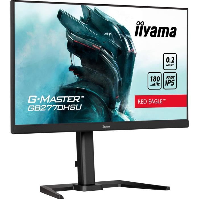 Ecran PC - IIYAMA - GB2770HSU-B6 - 27 IPS FHD 1920 x 1080 - 0,2ms - 180Hz - HDMI DP - Noir