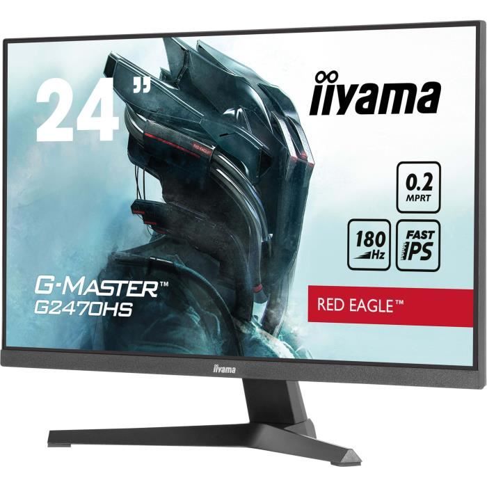 Ecran PC Gamer - IIYAMA - 24 - FHD - 180Hz - Dalle IPS - 0,2ms - G2470HS-B1