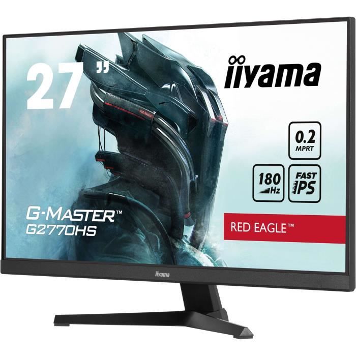 Ecran PC Gamer - IIYAMA - 27 - FHD - 180Hz  - Dalle IPS - 0,2ms - G2770HS-B1
