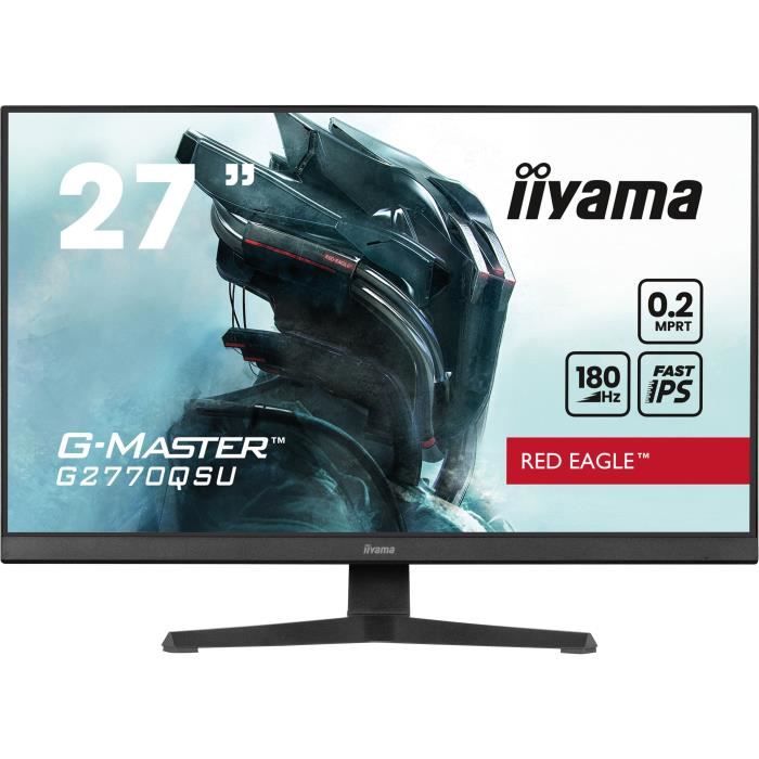 Ecran PC Gamer - IIYAMA - 27 - FHD - 180Hz - Dalle IPS - 0,2ms - G2770QSU-B6