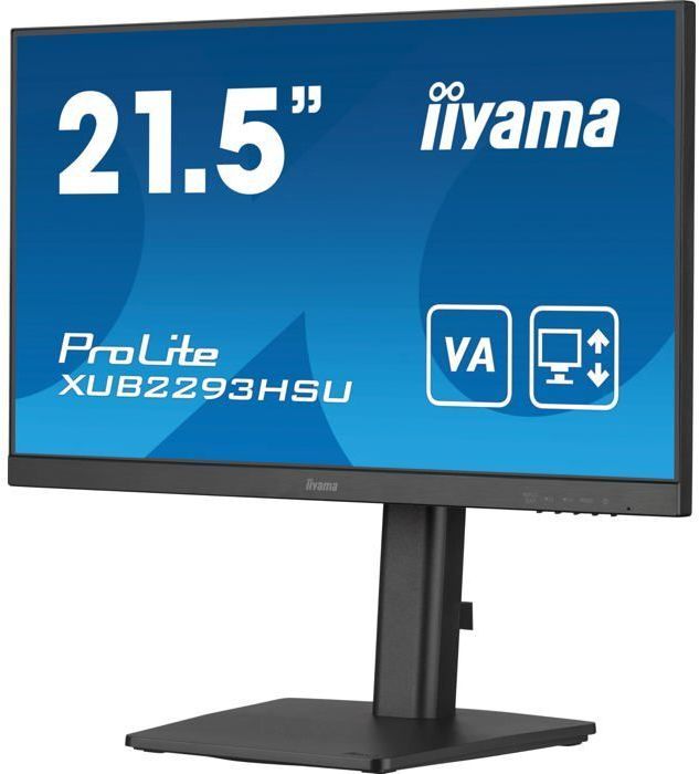 Ecran PC - IIYAMA - 21,5 - 100Hz - Dalle IPS - 1ms - Pied réglable en hauteur + Pivot - Prolite XUB2293HSU-B7
