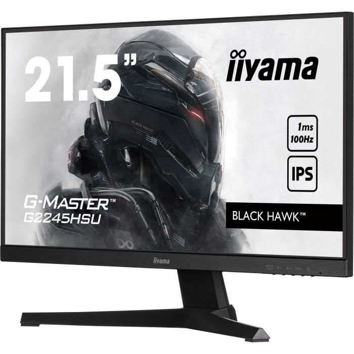 …cran PC - IIYAMA - G2245HSU-B2 - 22,5 FHD - IPS - 100Hz - 1ms - HDMI/DP/USB HUB - Noir