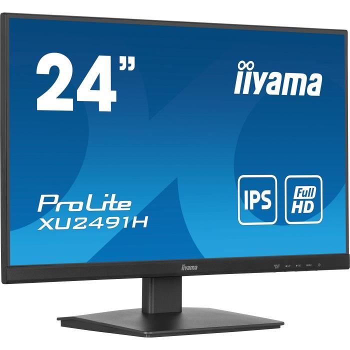 …cran PC - IIYAMA - XU2491H-B1 - 23,8 FHD - IPS - 100Hz - 0,5ms - HDMI/DP - VESA 100x100 - Noir