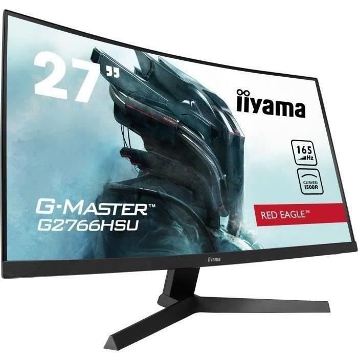 Ecran PC Gamer Incurvé - IIYAMA G-Master Red Eagle G2766HSU-B1 - 27 FHD - Dalle VA - 1 ms - 165Hz