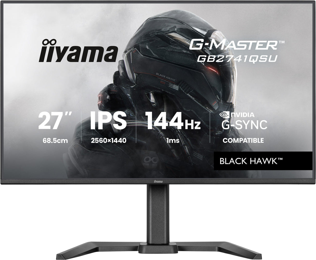 Ecran PC Gamer - IIYAMA - 27 - QHD - 144Hz - Dalle IPS - 1ms - Réglable en hauteur - G-Master Black Hawk4Hz