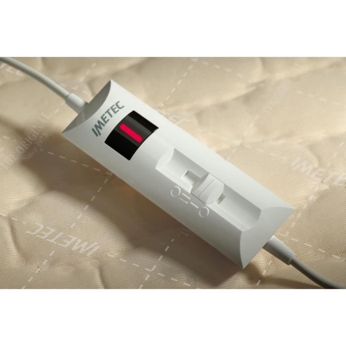 Surmatelas Chauffant - Imetec - Chauffe-lit Pour Lit Double 150 x 80 cm - 2 Commandes avec 2 TempÈratures - Lavable