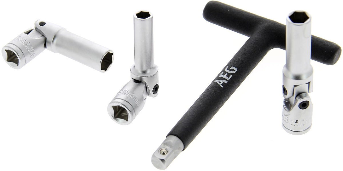 Clé a bougie préchauffage diesel 3 douilles 8-10-12mm - AEG - taille standard 3/8