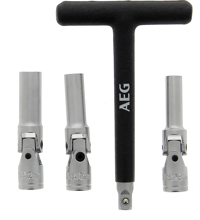 Clé a bougie préchauffage diesel 3 douilles 8-10-12mm - AEG - taille standard 3/8
