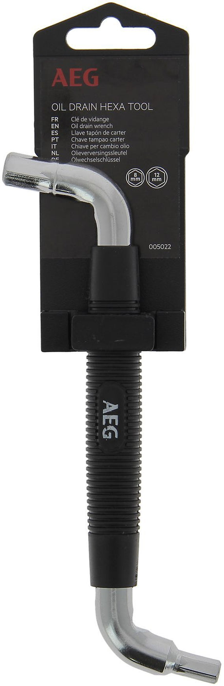 Clé de vidange hexagonale - AEG - double hexagone 8-12mm - poignée ergonomique antiglisse