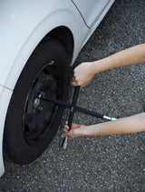 Clé en croix démonte-roue 3 douilles : 17/19/21mm et carré 1/2 - AEG - mousse antiglisse - Acier inoxydable HQ