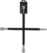 Clé en croix démonte-roue 3 douilles : 17/19/21mm et carré 1/2 - AEG - mousse antiglisse - Acier inoxydable HQ