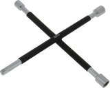 Clé en croix démonte-roue 3 douilles : 17/19/21mm et carré 1/2 - AEG - mousse antiglisse - Acier inoxydable HQ