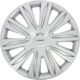 Lot de 4 enjoliveurs gris métallisés - MICHELIN - 16 pouces - Fixation simple par clips - NVS 42 pastille réflechissante