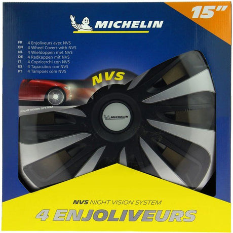 MICHELIN Enjoliveur 15 NVS 3D par 4 en boîte Noir