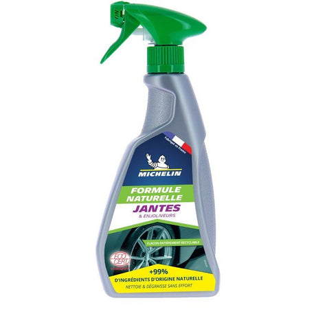 Nettoyant jantes pulvérisateur 500ml - MICHELIN - Formule Naturelle, tous types de jantes et enjoliveurs