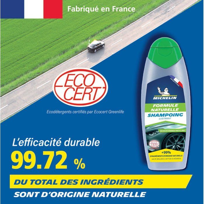 Shampoing - MICHELIN - Formule Naturelle - Lustrant auto - 500ml