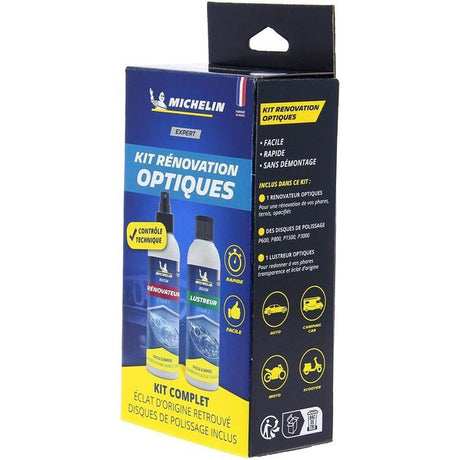 Kit EXPERT rénovation optiques de phares - MICHELIN - spécial contrôle technique - Simple et rapide