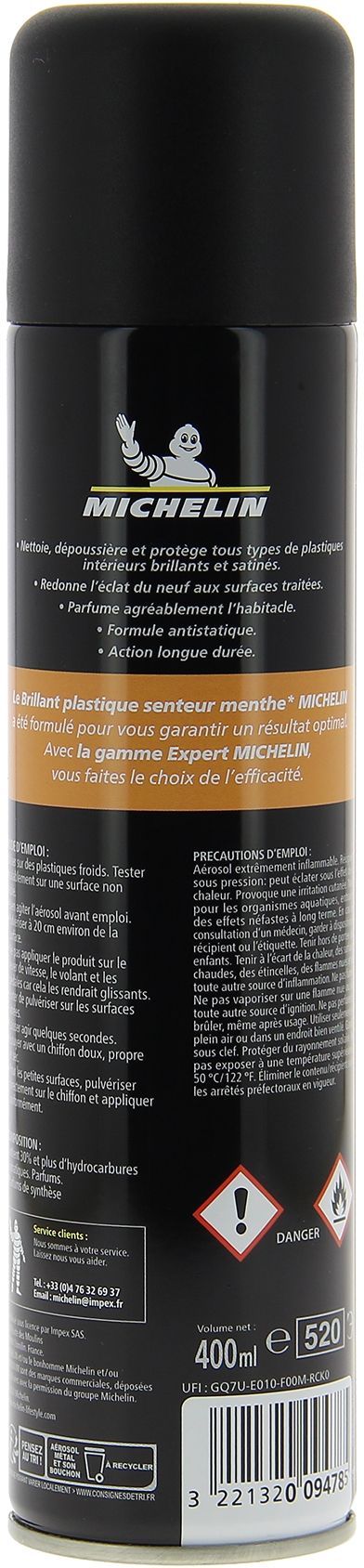 Brillant plastique parfum menthe - MICHELIN - plastiques intérieurs brillants et satinés