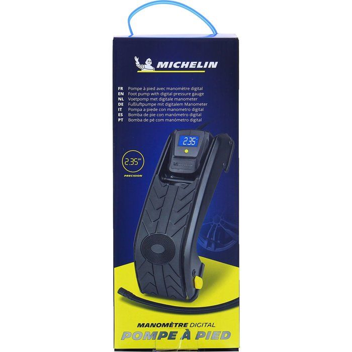 Pompe a pied a manometre digital - MICHELIN - Précision 0.05 bars jusqu'a 7 bars.