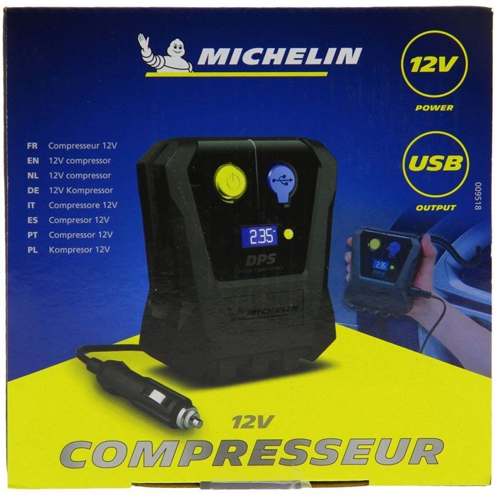 Compresseur mini 12V digital - MICHELIN - Gonflage de 0.05 bars jusqu'a 3.5 bars