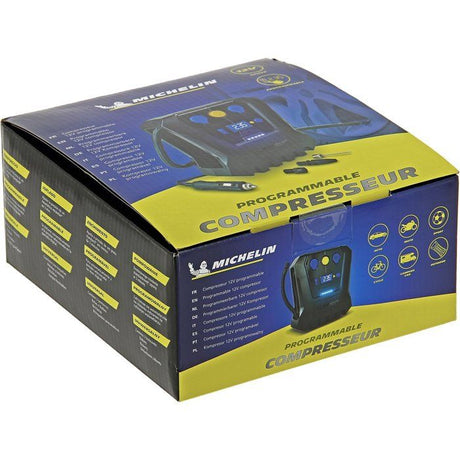 Compresseur programmable 12V de 0.05 bars a 7 bars - MICHELIN -  Programmable - voiture, moto, vélo, ballons, matelas pneumatiques